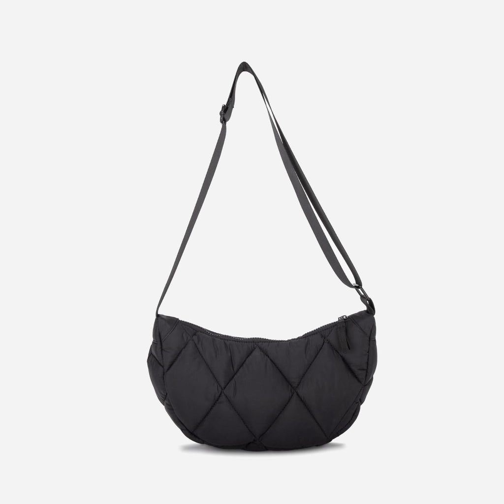 Quilted Puffer Crossbody Bag for Unisex- Lightweight Nylon Shoulder Bag, Waterproof Casual