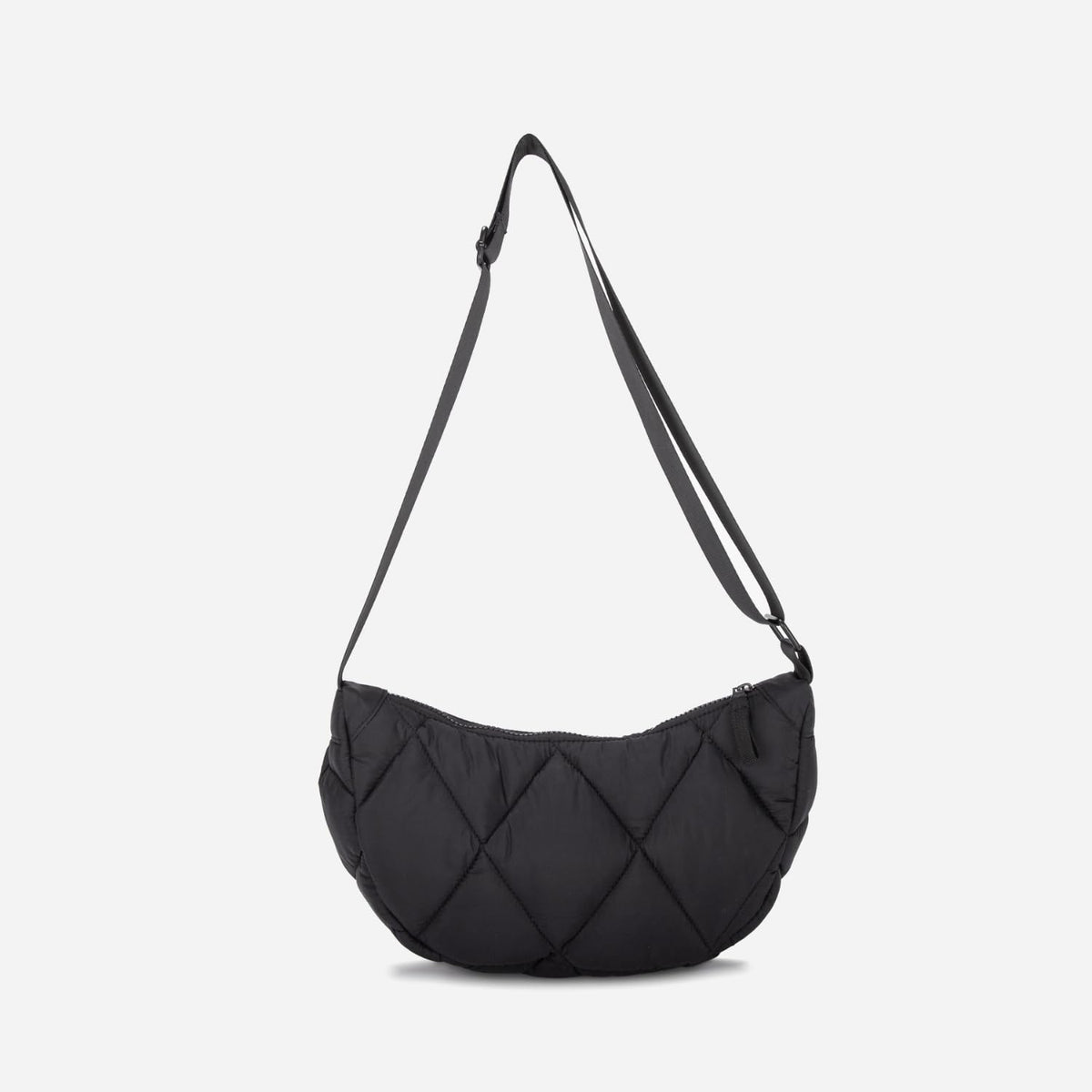 Quilted Puffer Crossbody Bag for Unisex- Lightweight Nylon Shoulder Bag, Waterproof Casual