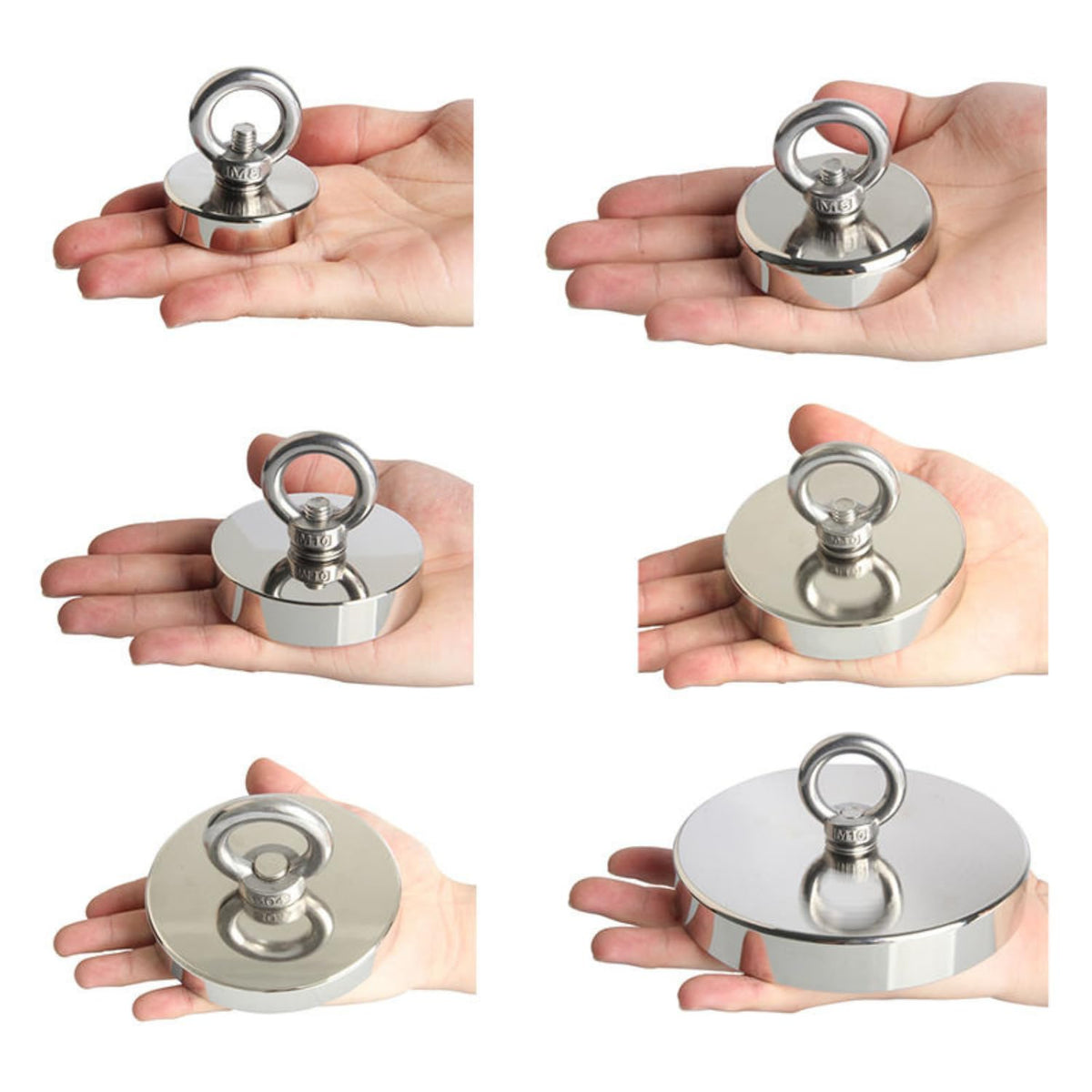 Heavy Duty Neodymium Fishing Magnet - Strong Salvage Magnet with Eyebolt for River Treasury Hunting, Underwater Retrieval, Lifting, Metal Hanging & Waterway Salvaging Accessories