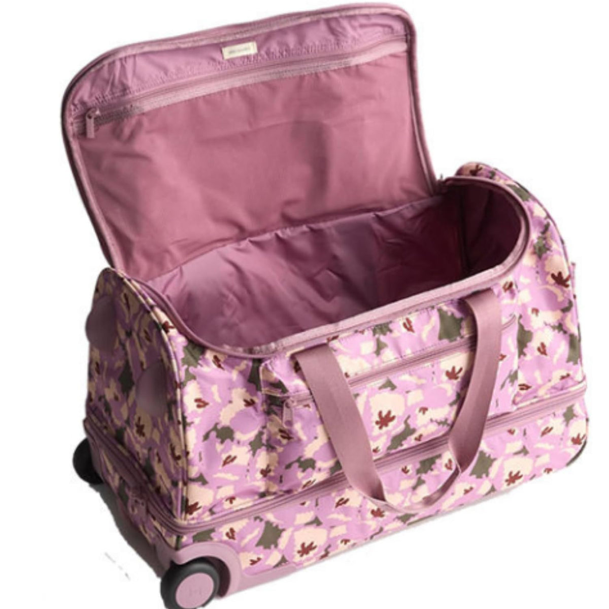Foldable Rolling Duffel Bag with Wheels - 45L Lightweight Ripstop Travel Trolley Luggage