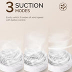 Compact Nail Dust Collector Set with 3Pcs Stainless Steel Cuticle Trimmer Kit – Powerful 3-Speed Electric Vacuum Fan with Reusable High-Density Filter, Professional Cuticle Nipper