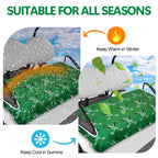 Universal Golf Cart Seat Towel Cover - 51 x 31 Inch 100 Percent Microfiber Golf Cart Seat Protector with Armrest Holes, Washable All Season Bench Blanket for Club Car Precedent EZGO Yamaha
