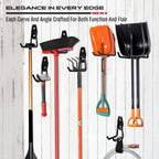 30 Pcs Garage Storage Hooks Set, Heavy Duty Steel Garage Wall Organizer Utility Hooks with Non-Slip Coating, Large Small J & Wave Hooks for Ladders, Bikes, Power Tools, Garden Shovels