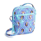 Vera Bradley Women's Disney Premium Cotton Sullivan Crossbody Bag – Quilted Shoulder Purse – Jasmine Medallions