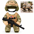 Pet Tactical Soldier Costume with Helmet, for Small Medium Dogs & Cats，M