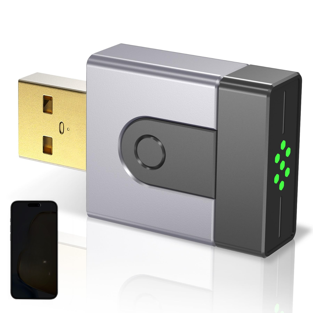 2-in-1 Mini Wireless CarPlay and Android Auto USB Adapter