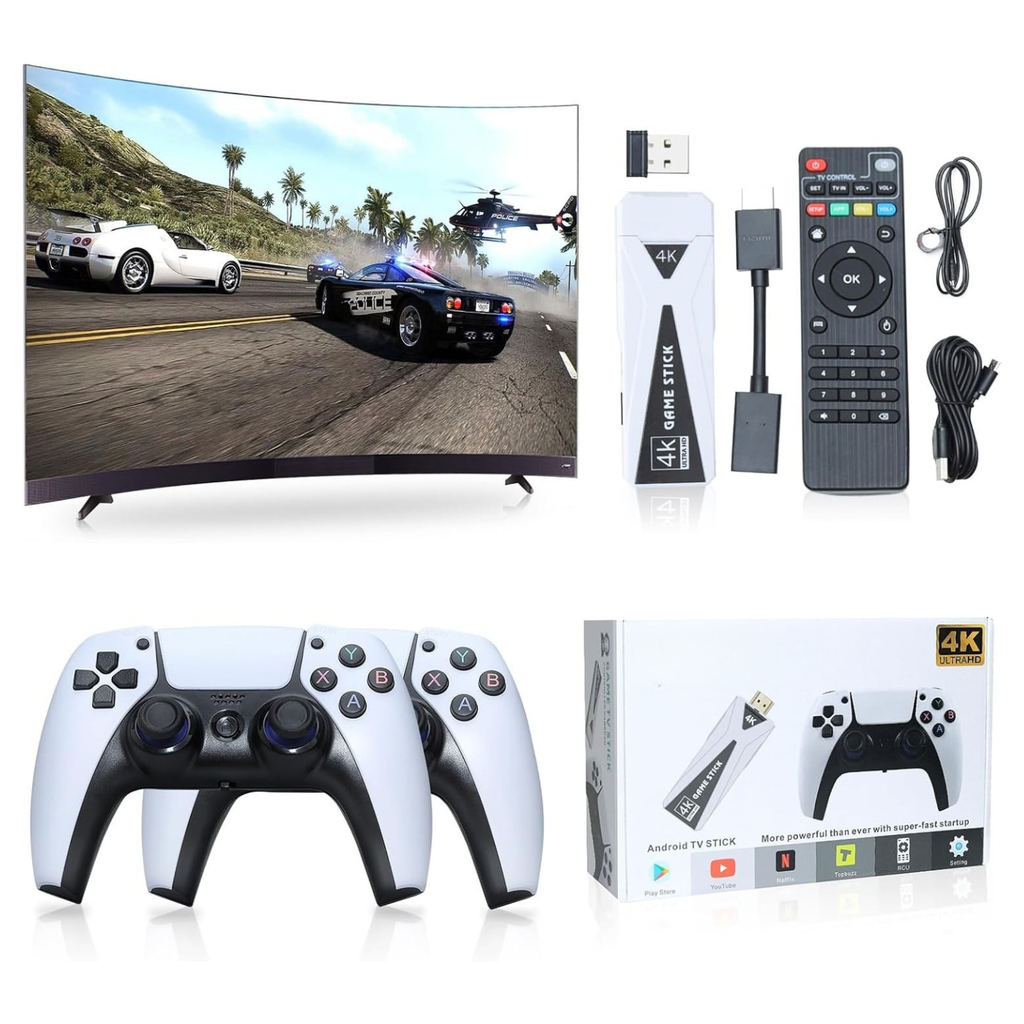 U10 Game Console with 10000 Games, 4K HDMI, Wireless Controllers