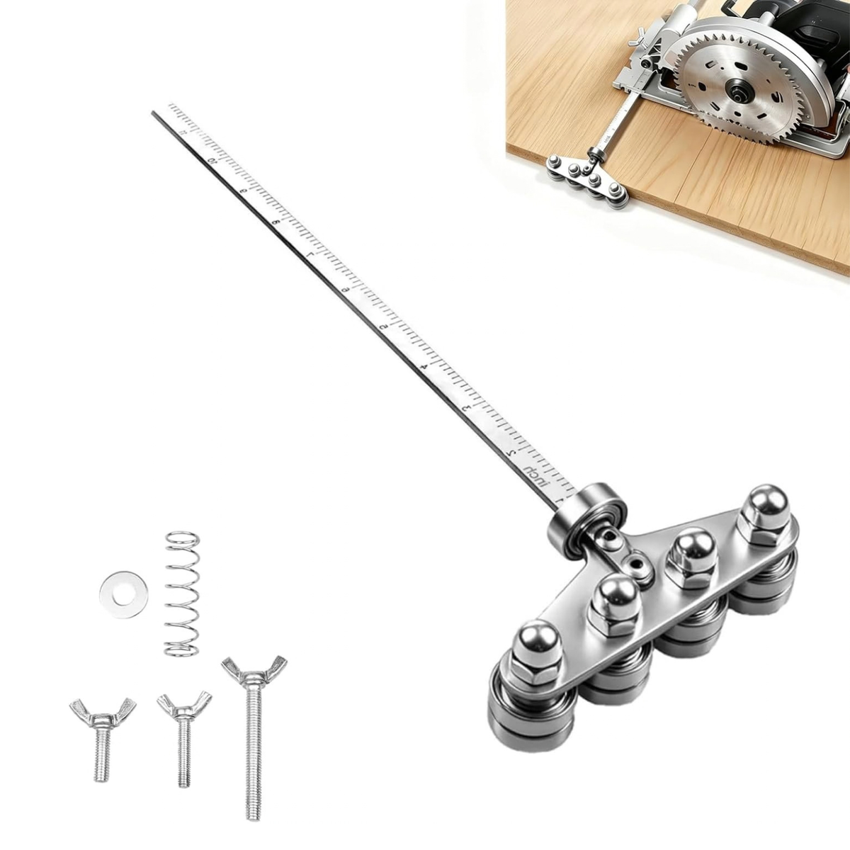 20in Circular Saw Guide, Roller Guide and Positioning Calipers