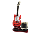 Electric Guitar Model Building Set with Bluetooth Speaker and Stand