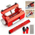 Chisel Sharpening Jig with Adjustable Angle Guide for Woodworking Tools and Blades