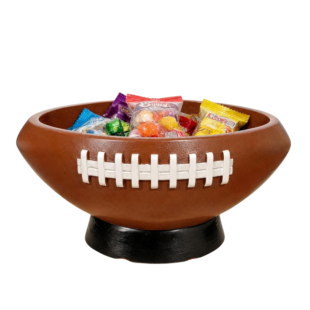 Football Bowl Serving Tray, 7.9 x 5.5 x 3.62 Inches, Reusable Resin Snack Bowl