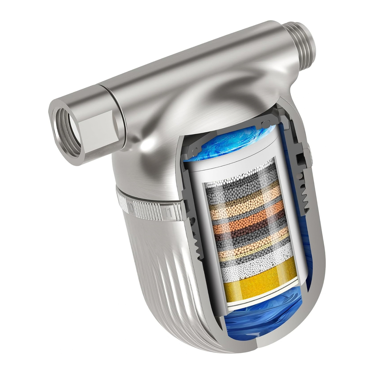 Shower Filter with All-Metal Joint, 99% Removal for Hard Water and Chlorine