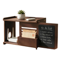 WiFi Router Box Hider with Front Storage & Chalkboard, Wooden Router Shelf
