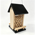 Solid Wood Crow Peanut Feeder, Hanging Outdoor Birds & Squirrels