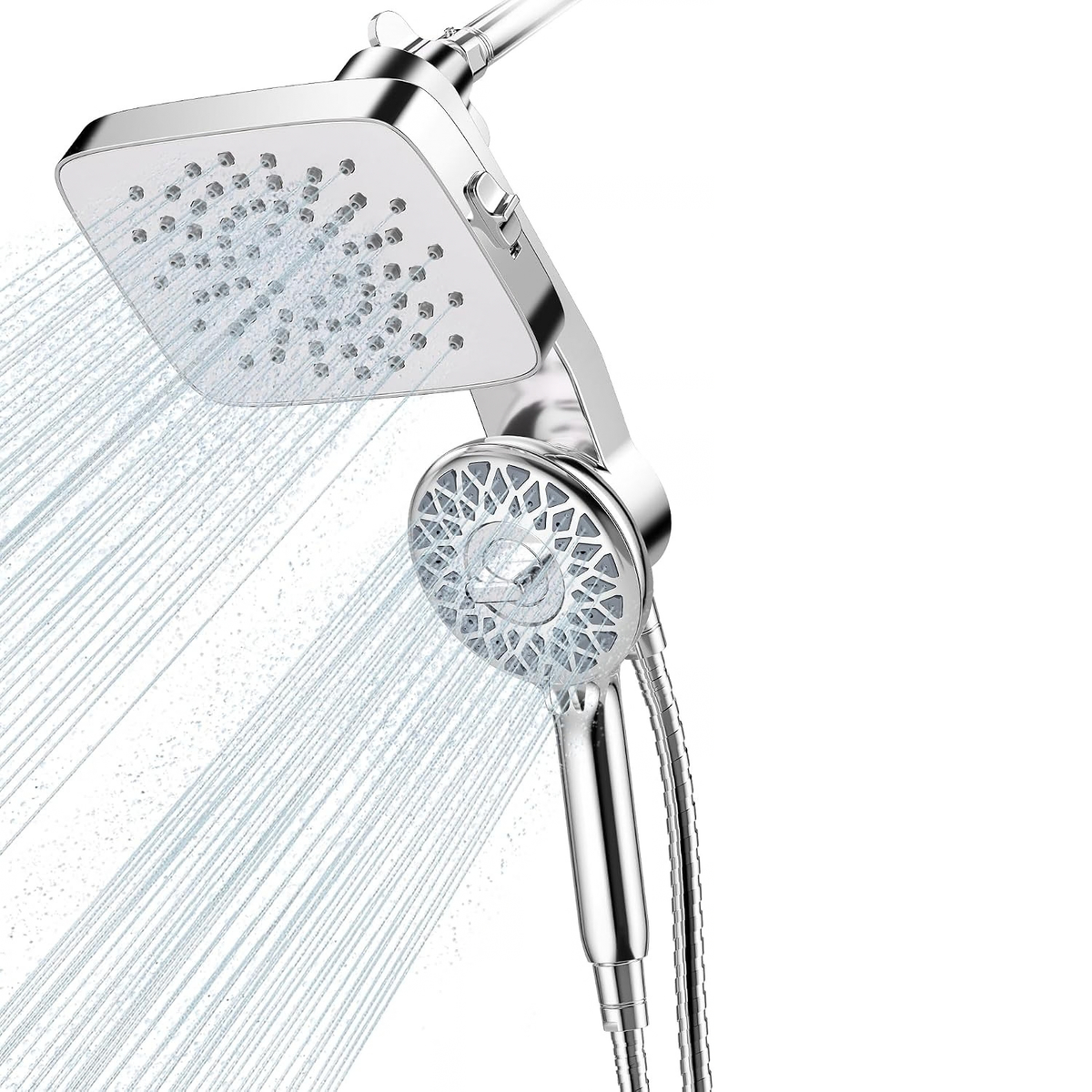 Dual Shower Head with Magnetic Handheld, Chrome