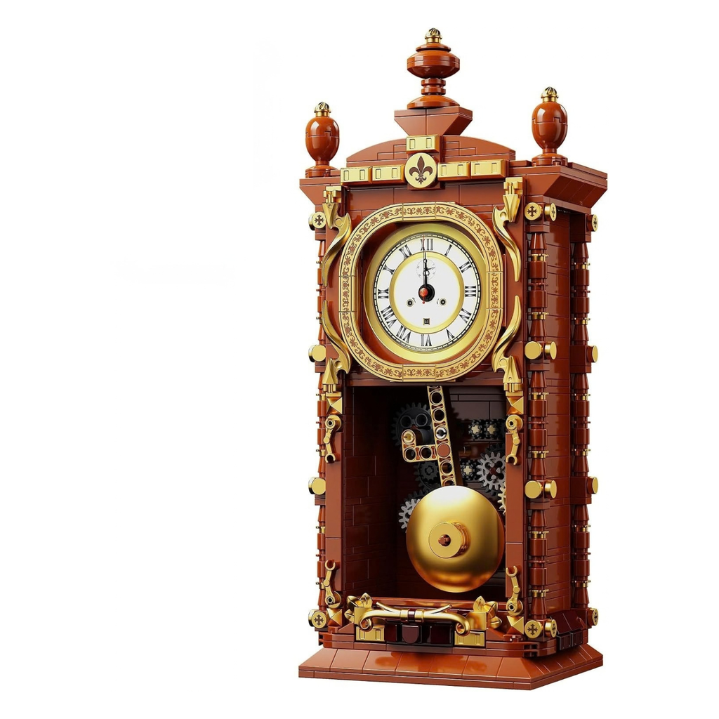 Vintage Pendulum Clock Building Toy, Real Working Clock Set