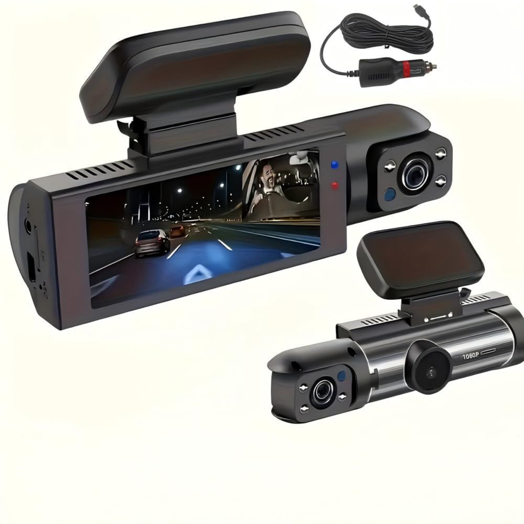 1080P Dual Camera Dash Cam Front and Inside Car DVR Recorder