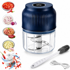 Mini Electric Garlic Chopper, 6-Blade Cordless Food Processor, 350ml