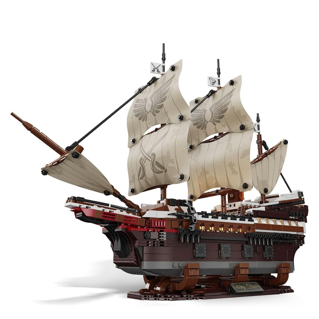 Pirate Ship Building Set with LED Lights, 2076 PCS Ship Model