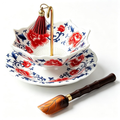 Ceramic Umbrella Tea Strainer, Blue White Porcelain Loose Leaf Tea Infuser Filter