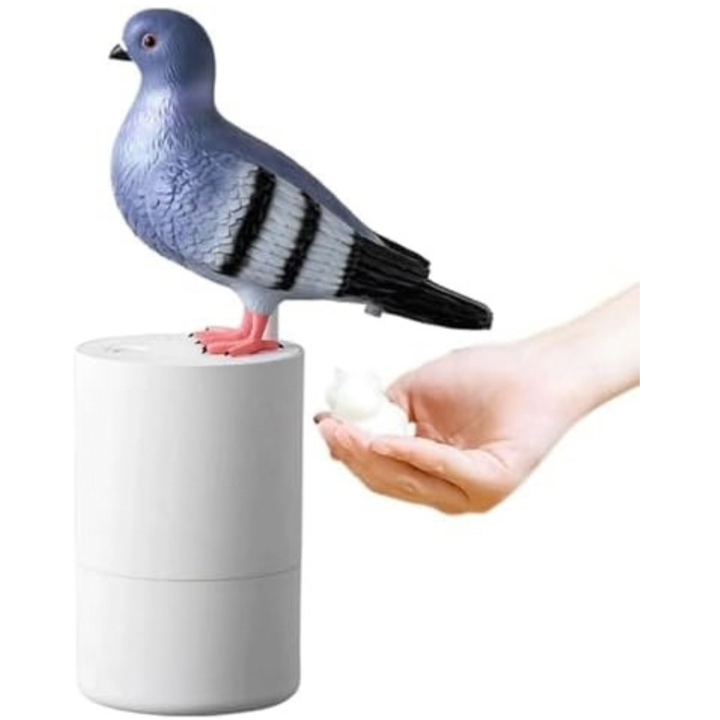 Pigeon Pooping Pigeon Soap Dispenser - Funny Bird Foaming Soap Dispenser (Blue)