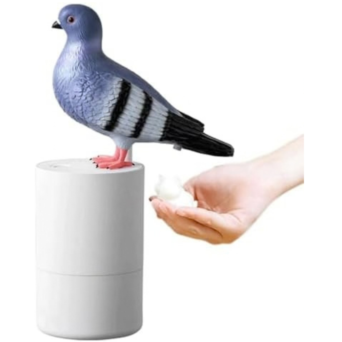 Pigeon Pooping Pigeon Soap Dispenser - Funny Bird Foaming Soap Dispenser (Blue)