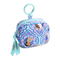 Vera Bradley Women's Disney Premium Cotton Zip Earbud Bag Charm – Zipper Pouch Keychain – Jasmine Medallions