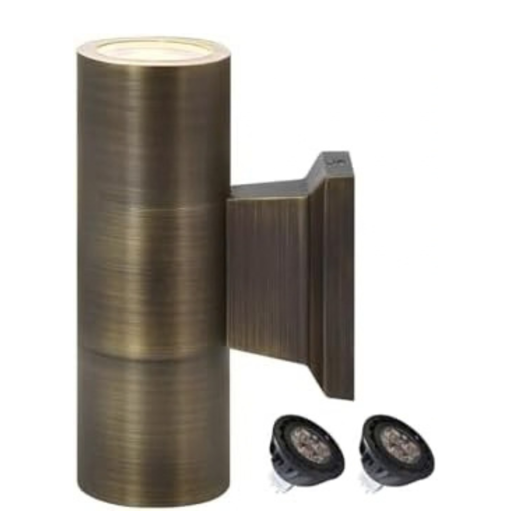 Solid Brass Outdoor Cylinder Wall Lights Bronze Finish 1 Pack
