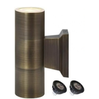 Solid Brass Outdoor Cylinder Wall Lights Bronze Finish 1 Pack