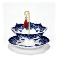 Umbrella Tea Strainer Umbrella Shape Ceramic Tea Infuser Blue
