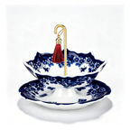 Umbrella Tea Strainer Umbrella Shape Ceramic Tea Infuser Blue