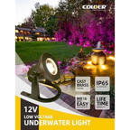 12V Low Voltage Solid Brass Heavy Duty Underwater Pond Light 1 Pack
