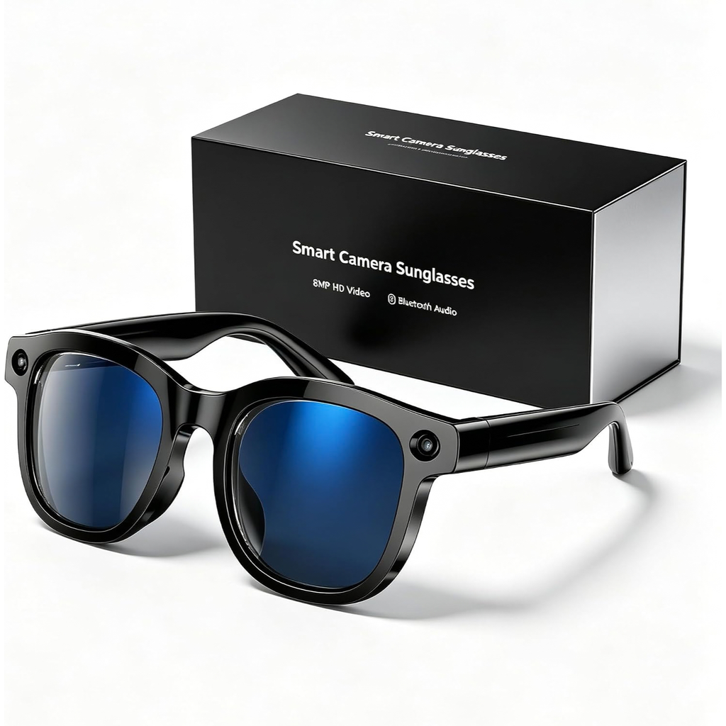 AI Smart Glasses, 8MP HD Camera, Bluetooth Audio, Real-Time Translation