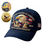 United States 250th Anniversary Hat with Bald Eagle & Liberty Embroidery