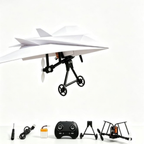 DIY RC Paper Airplane Kit with Gyro Stabilizer, Dual Propellers and Remote Controller