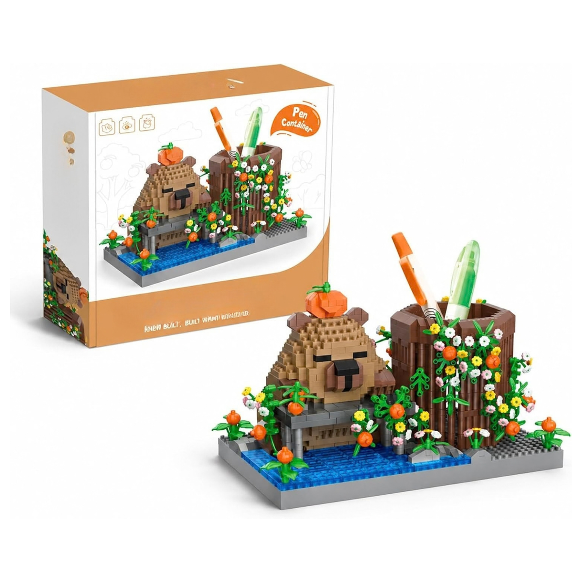 Pen Holder Micro Building Blocks Set for Adults & Teens 14+