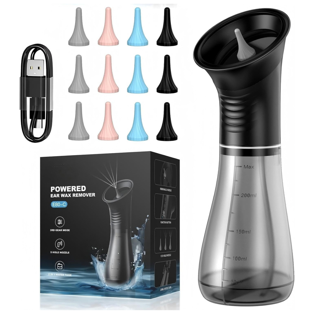 Ear Wax Removal Kit, Electric Ear Cleaner with Irrigation System for Adults