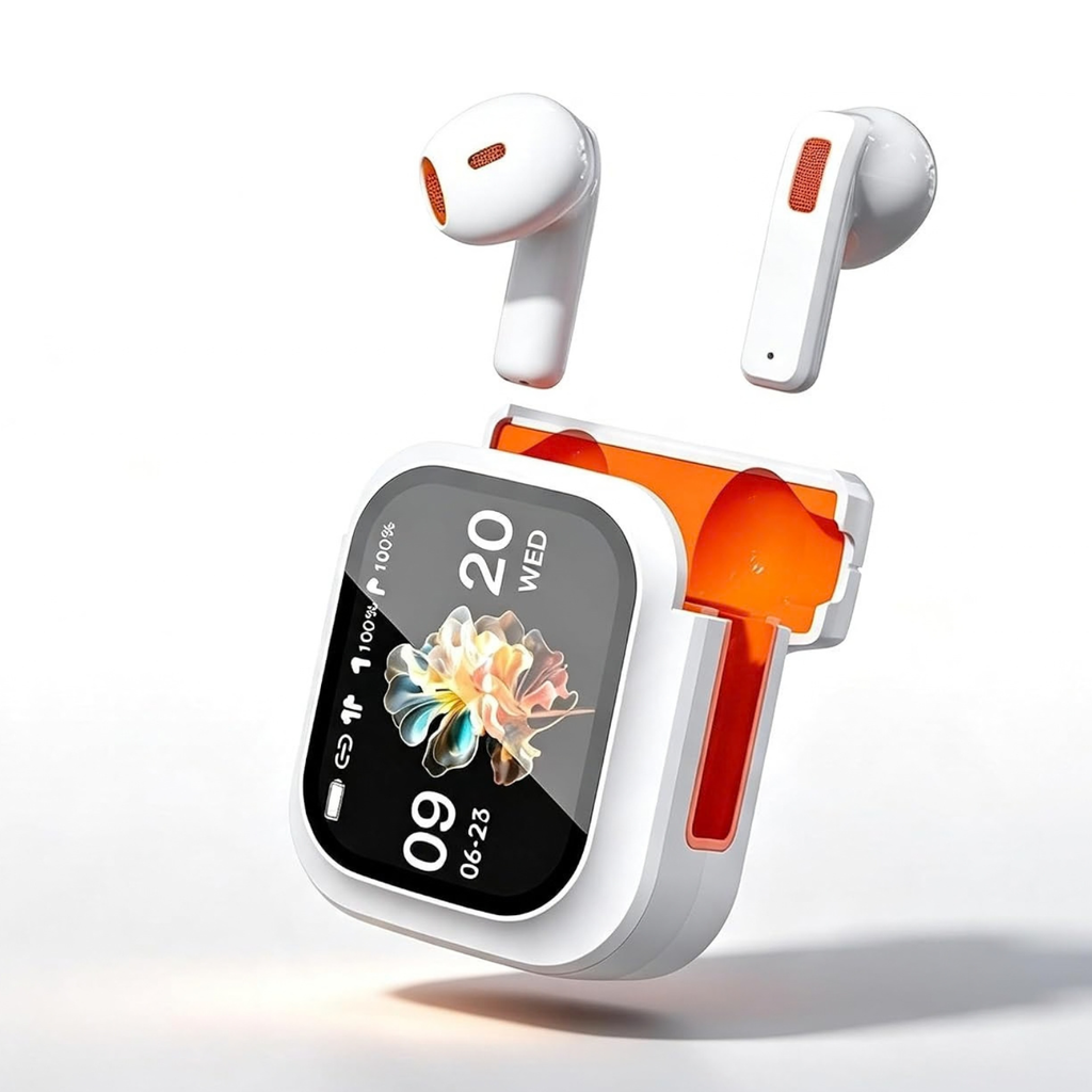 NE20 AI Translation Earbuds, Real-Time Translator, 135 Languages, LCD Touch Screen