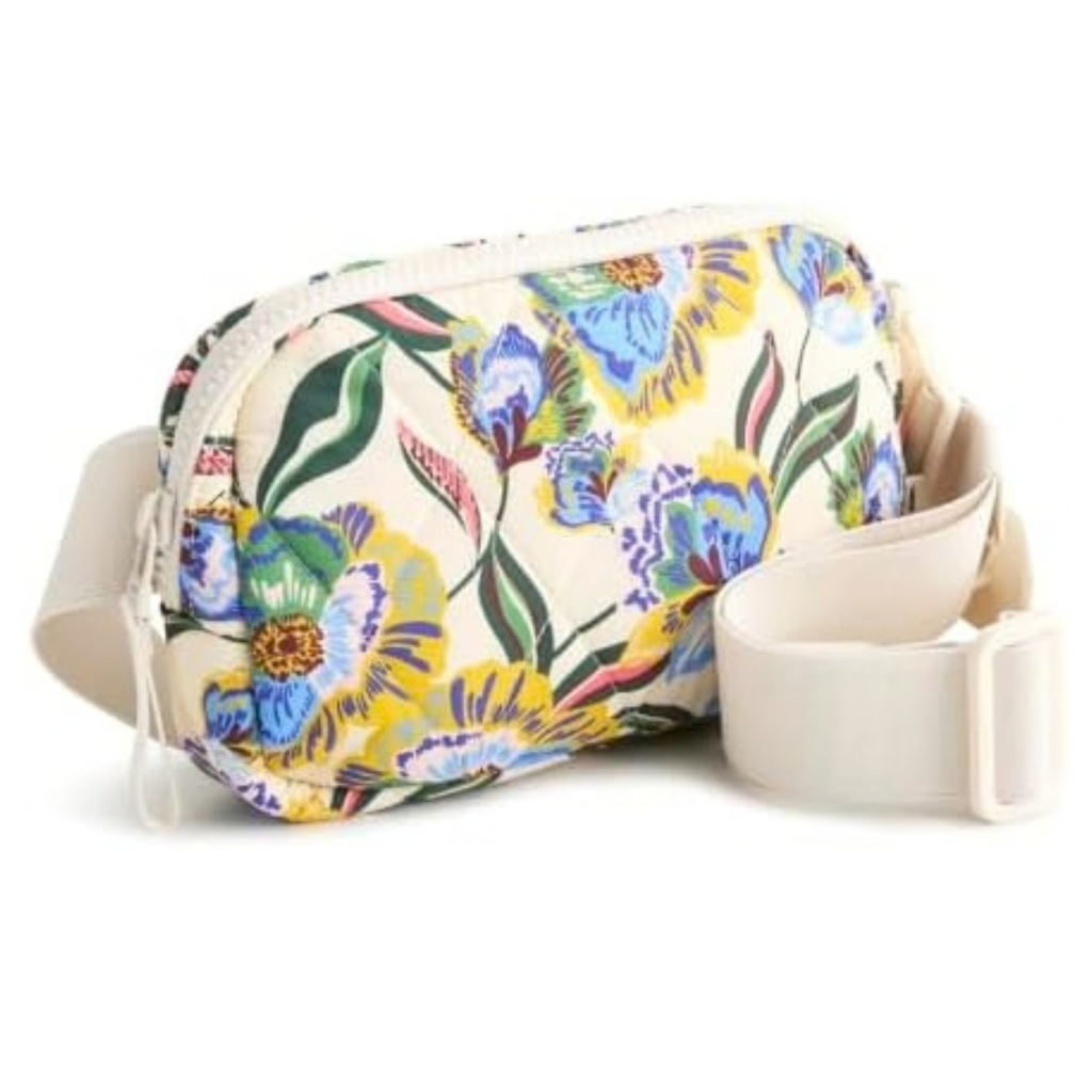 Vera Bradley Women's Featherweight Woodward Small Belt Bag – Gardenia Garden