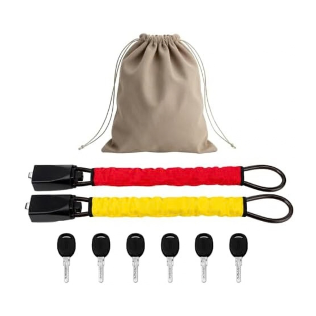 2 Pack Steering Wheel & Seat Belt Anti‑Theft Lock, Vehicle Security Lock