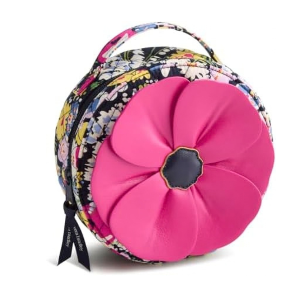 Vera Bradley Women's Premium Cotton Poppy Flower Cosmetic Bag– Poppy Fields