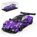 Super Sports Cars Building Block Set with Display Case for Boys 6+