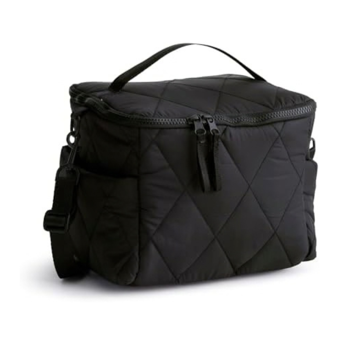Vera Bradley Women's Featherweight Lunch Cooler Bag – Insulated Quilted Lunch Tote – Moonless Night, 9L