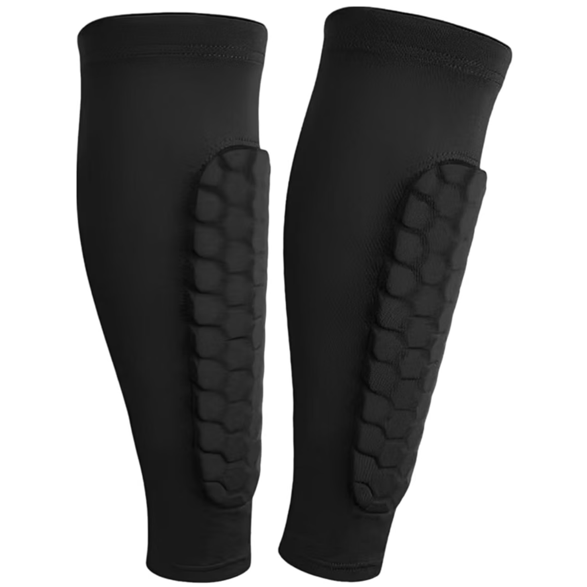 2 Pcs Padded Shin Sleeves, Honeycomb Anti-Collision Leg Sleeves for Football & Basketball
