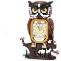 Owl Clock Building Blocks Set with Working Clock for Adults Teens