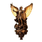 7.87in Gothic Wall Decor Sconce Lamp, Archangel Michael Wall Sconce, Hecate Statue & Norse Mythology Wall Sculpture, Greek Mythology Decor Gothic Wall Sconces (Protective Archangel Michael)