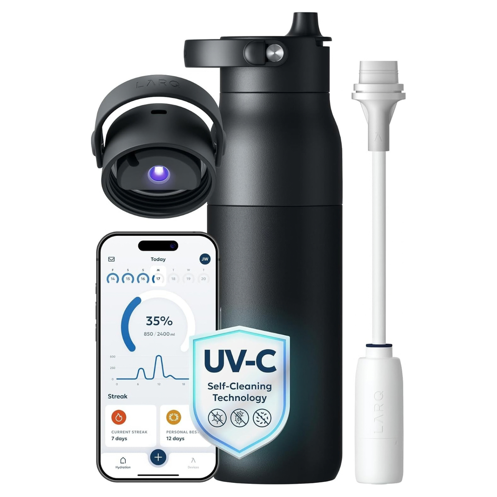 LARQ PureVis 2 Smart UV-C Self-Cleaning Insulated Water Bottle Filter Straw