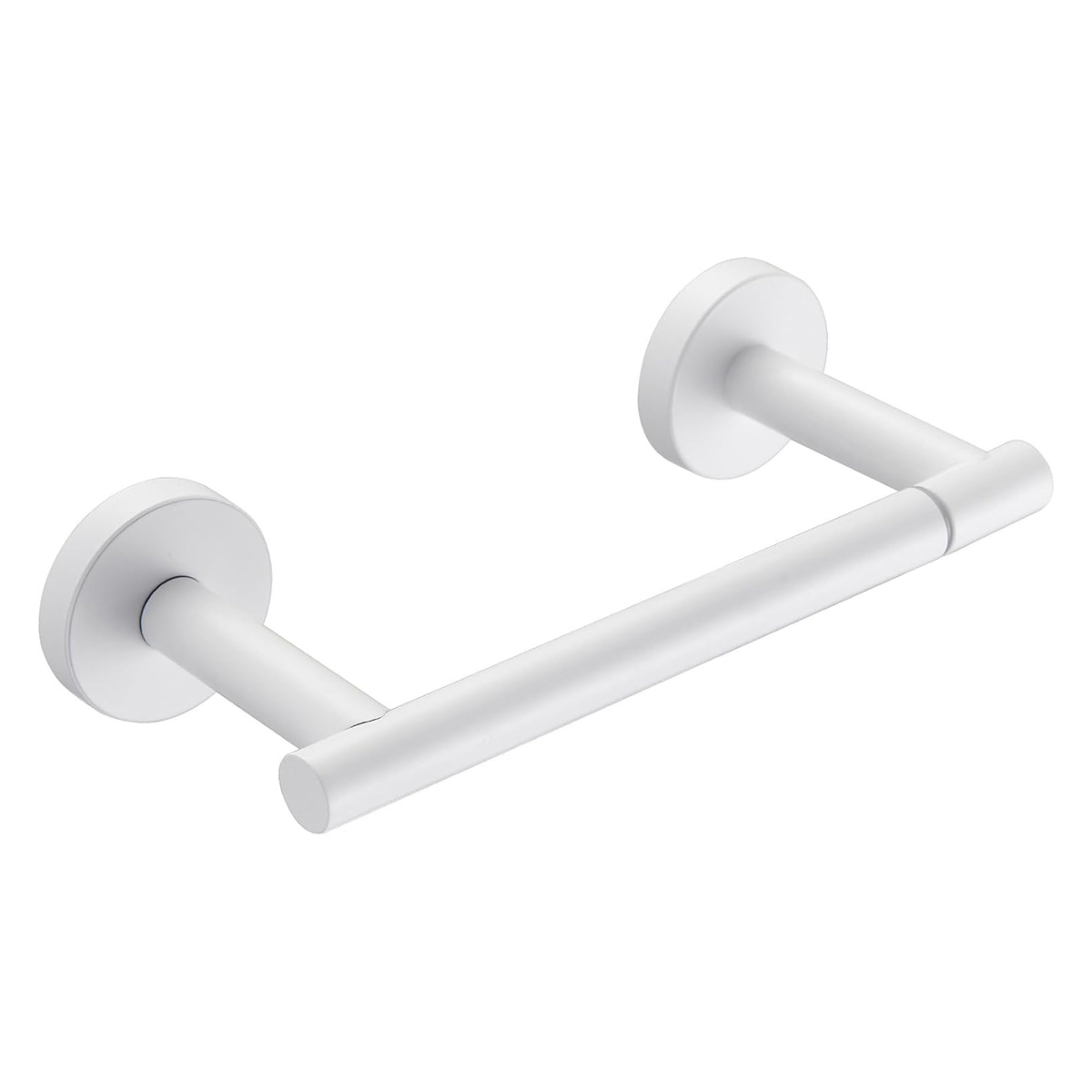 White Toilet Paper Holder Wall Mount, SUS304 Stainless Steel Double Post Holder