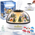 Christmas Village Humidifier, Snow Village Raindrop Essential Oil Diffuser