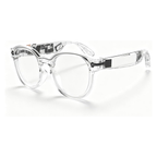 AI Smart Glasses Pink Transparent Frame 8MP Camera 1080P HD Video Recording